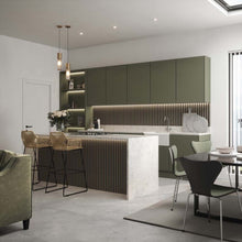 Load image into Gallery viewer, Smoked Grey Acoustic Slat-Wall Panel