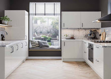 Load image into Gallery viewer, Piatto Gloss Dove Grey Slab Kitchen Cabinets
