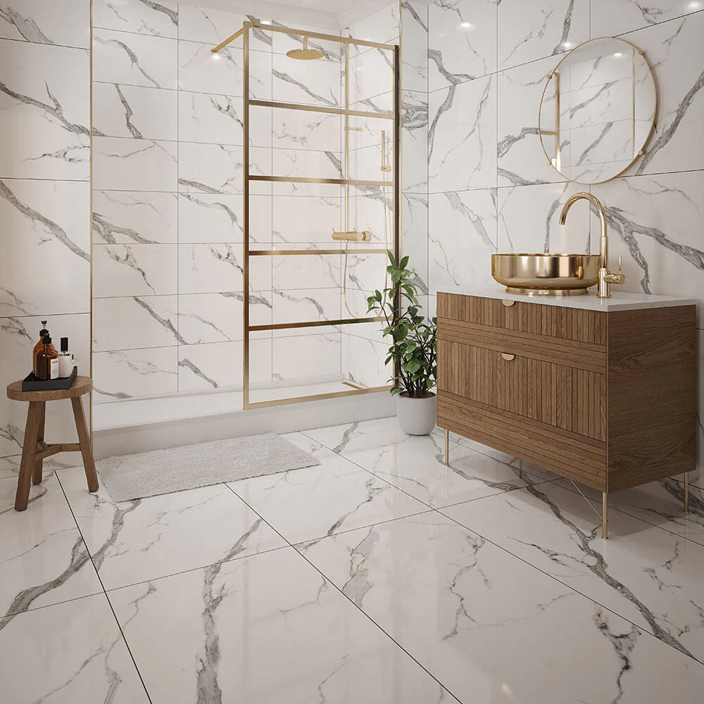 Hera Marble Glazed Porcelain Wall & Floor Tile (Sold per box)