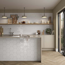 Load image into Gallery viewer, Hope White Gloss Hexagonal Wall Tile

