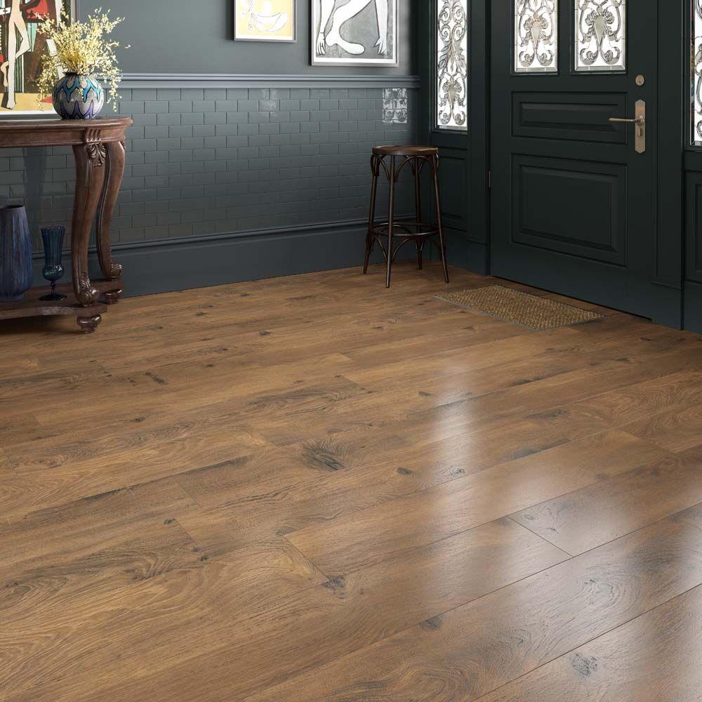 Clicklux Premium Warm Chestnut SPC Flooring 228.6 x 1219.2mm (4 per box 1.11m2)