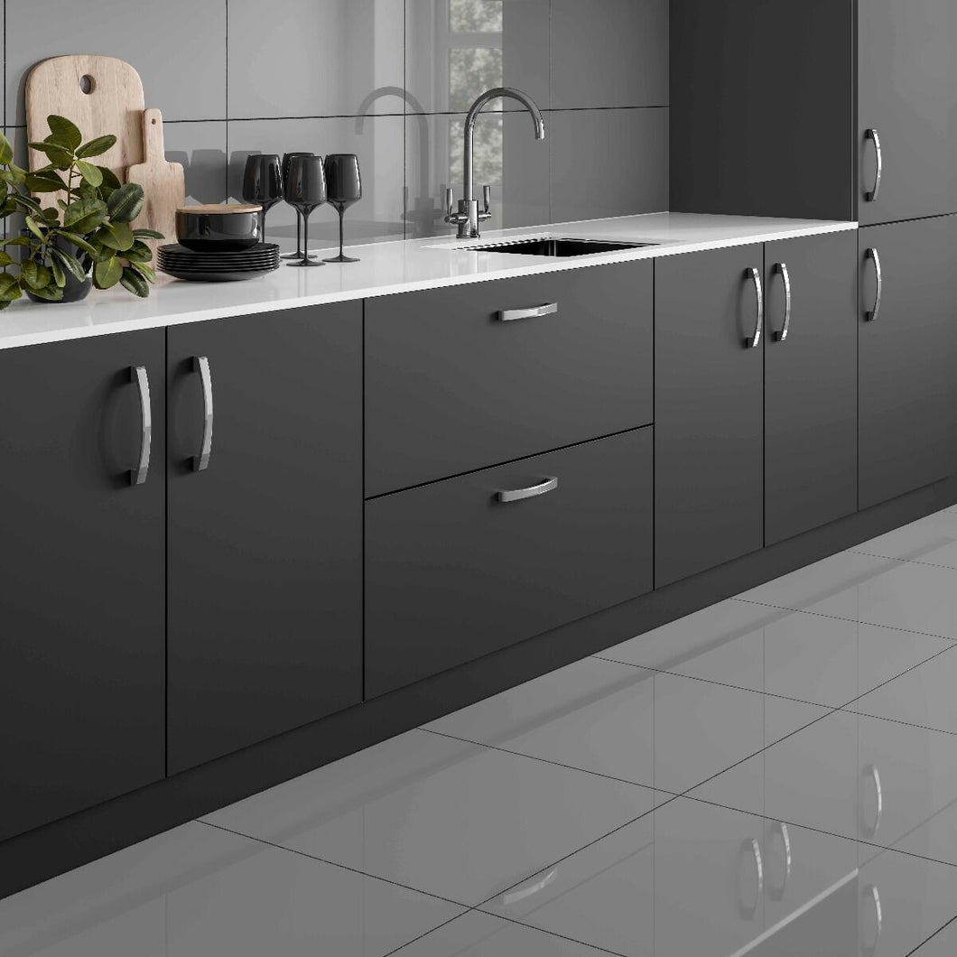 Space Grey Glazed Porcelain Wall & Floor Tile