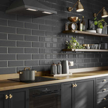 Load image into Gallery viewer, Dark Grey Gloss Metro Wall Tile
