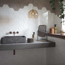 Load image into Gallery viewer, Hope White Gloss Hexagonal Wall Tile
