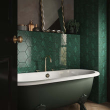 Load image into Gallery viewer, Hope Green Gloss Hexagonal Wall Tile
