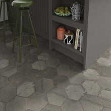 Load image into Gallery viewer, Hexagonal Steel Porcelain Wall &amp; Floor Tile
