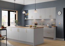 Load image into Gallery viewer, Piatto Matt Dove Grey Slab Kitchen Cabinets
