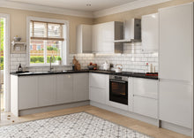Load image into Gallery viewer, Senza Gloss Dove Grey Integrated Handle Kitchen Cabinets
