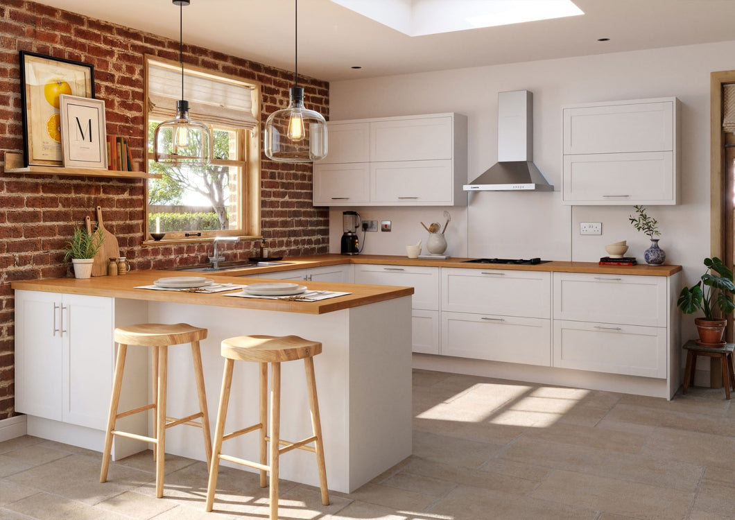 Sereno White Slim Shaker Kitchen