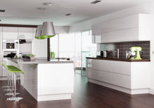 Load image into Gallery viewer, High Gloss White handleless kitchen doors-Lucente
