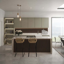Load image into Gallery viewer, Walnut Acoustic Slat-Wall Panels
