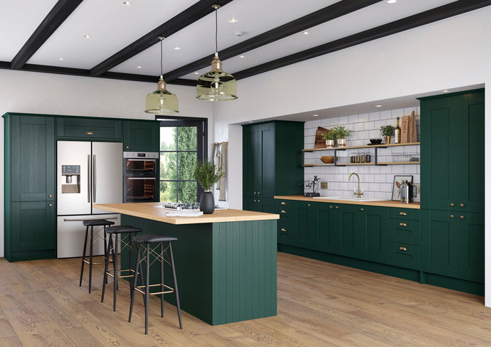Fir Green Replacement shaker kitchen doors