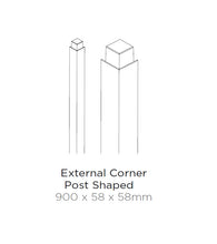Load image into Gallery viewer, Lucente Gloss Dust Grey external shaped corner post
