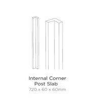 Load image into Gallery viewer, Lucente Gloss Dust Grey slab internal corner post
