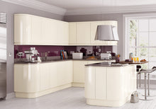 Load image into Gallery viewer, Lucente Cream High Gloss Handleless Replacement Kitchen Doors
