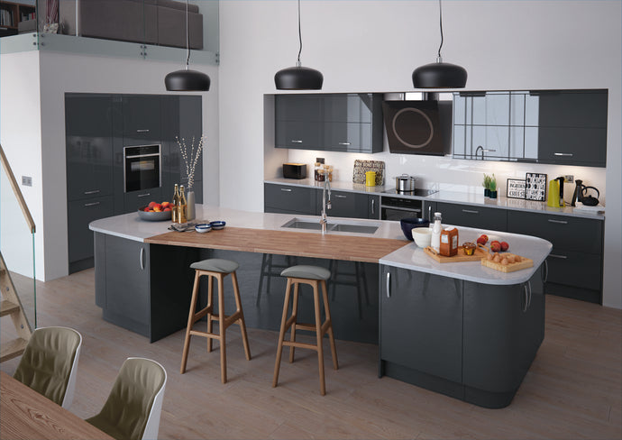 Vivo High Gloss Anthracite Replacement Kitchen Doors