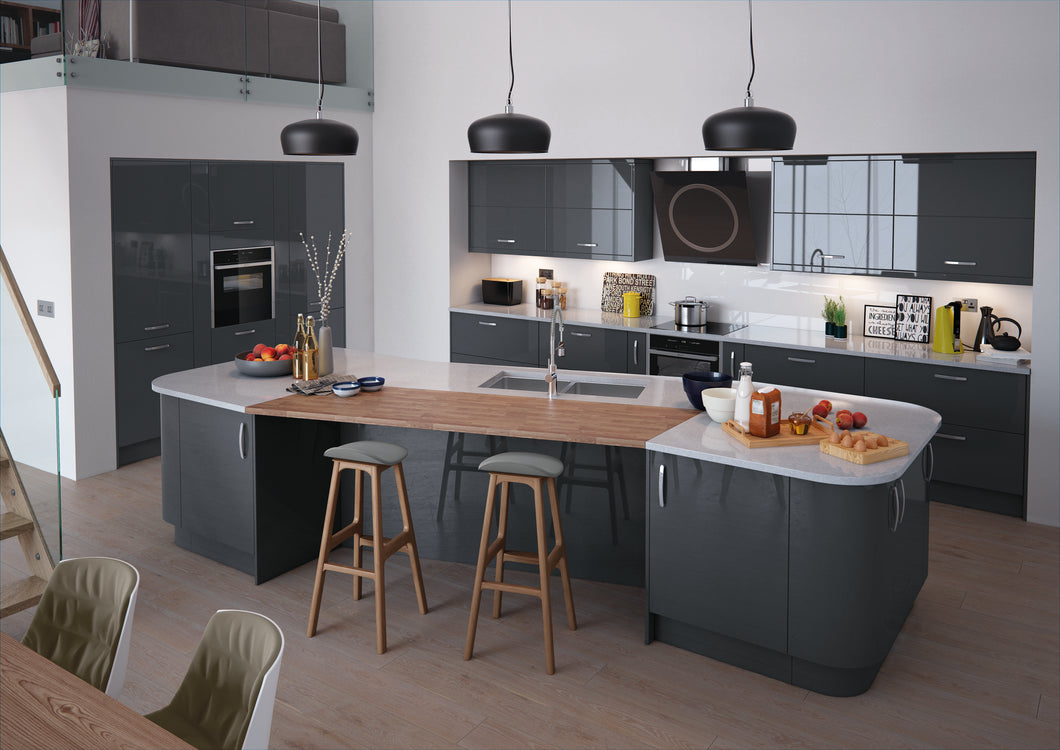 Vivo High Gloss Anthracite Replacement Kitchen Doors