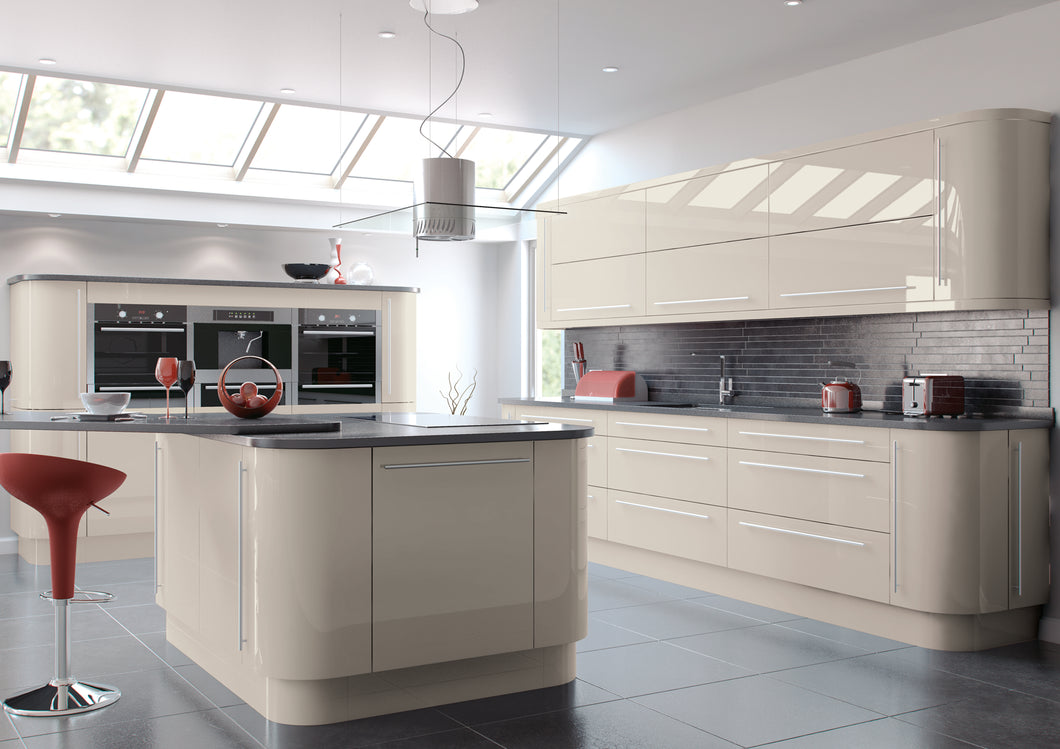 Vivo High Gloss Cashmere Replacement Kitchen Doors